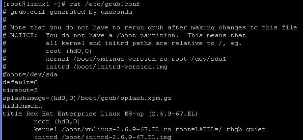 3> Install a Proper Linux Kernel - linux1 and linux2 cp /etc/grub.conf /etc/grub.conf.original remove smp connect as below kernel 2.6.9-67.0.0.0.2.EL 4> Create "oracle" User and Directories (both nodes) groupadd dba groupadd oinstall useradd -u 502 -g oinstall -G dba oracle passwd oracle 5.