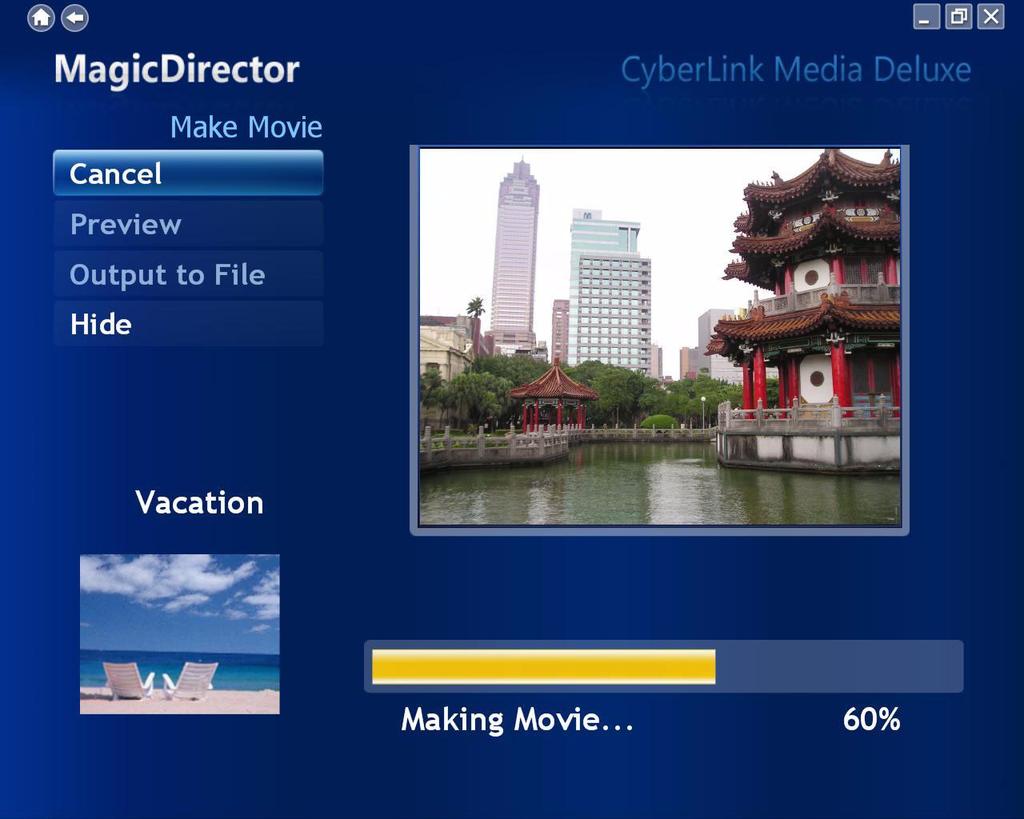 Chapter 3: Editing Videos CyberLink MagicDirector lets you instantly create exciting edited videos with automatically enhanced and cleaned video content.