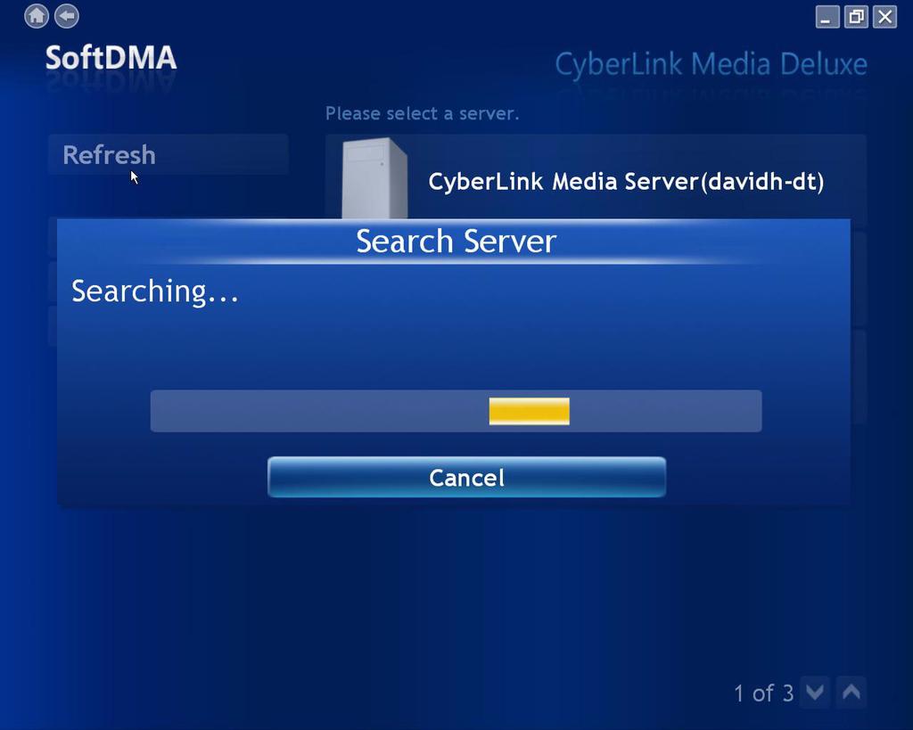 Chapter 6: Viewing Shared Media Viewing Shared Media To begin viewing the shared media, simply select a media server on the CyberLink SoftDMA page.