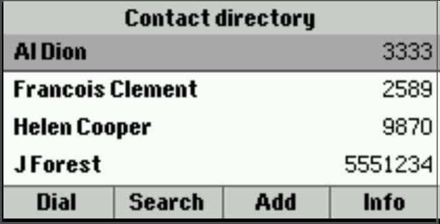Chapter 2: Using Basic Features Working with Your Contact Directory You can store a large number of contacts in your phone s local Contact Directory (shown next).