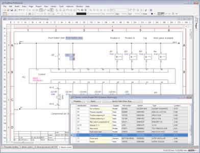 Technical data Functions Electrical system The following functions for electrical circuits guarantee complete documentation: Contact schematic diagram Termination points Terminals Cables (including