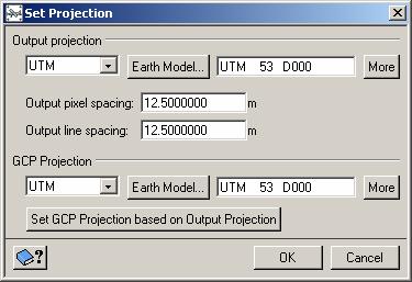 10. Click Accept. The Project Information dialog box closes. The Set Projection dialog box opens.