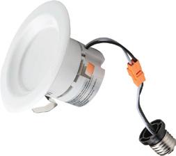 Down Lights 10.5W 120V 650lm (dimmable) 4" Can Light Replacement Lumens: 650 (Dimmable) Fixture Color: White Watts: 10.
