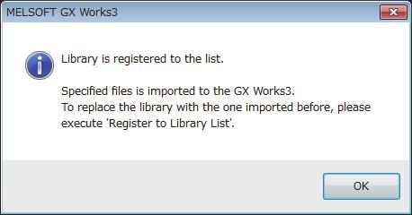 .." of the "Register to Library List" icon. 3. The following dialog box appears.