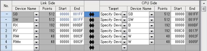 Setting example for using the Simple Motion module RD77GF Configure the refresh setting except for the link device assignment to the axes to be used in the MotionControl_RD77 ("Motion mode" for