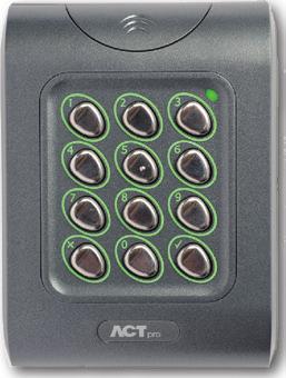 Scalable IP Based Access Control ACTpro 1050e Pin & Proximity Reader Product Code: ACTpro 1050e ACTpro 1050e - Features PIN and Proximity reader Surface/Flush mounting brackets included Mounts on