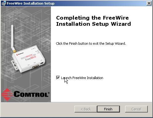 Click Launch FreeWire Installation and Finish to complete the
