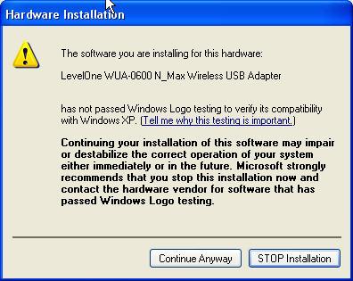 Select Install the software automatically (Recommended) and click Next to