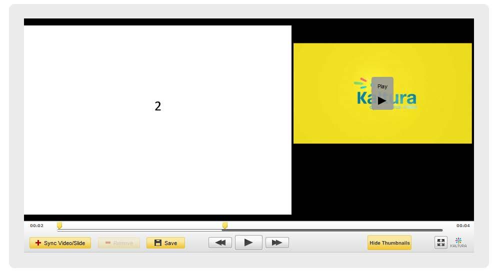 Creating a Vide Presentatin 3. In the Edit Media windw, synchrnize the media and slides.