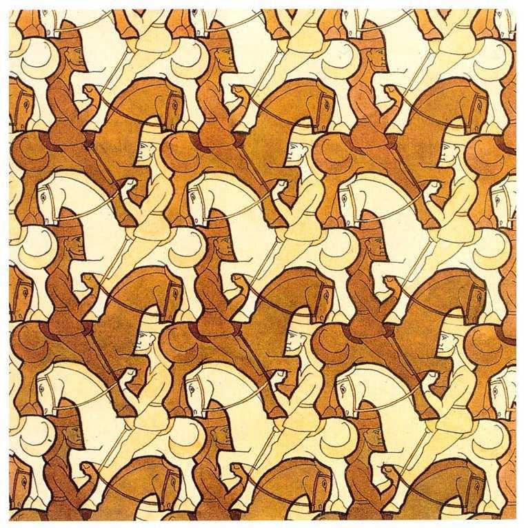 Examples by M.C. Escher (2) (10) Basics (11) Three types of tessellations with polygons exist 1.