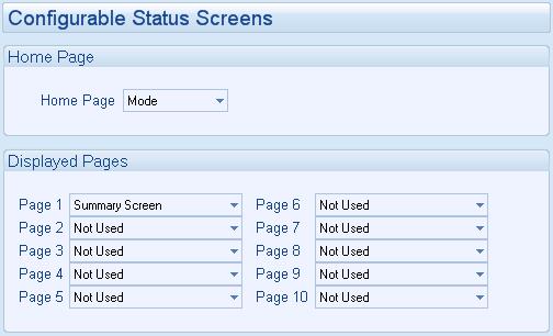 Description of Controls 4.4.1 STATUS NOTE: Press the Instrumentation Scroll buttons on the Status Page to view other Configurable Status Screens if configured.