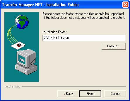 The Installation Folder dialog box displays. 5. AMS suggests that you use the default directory.