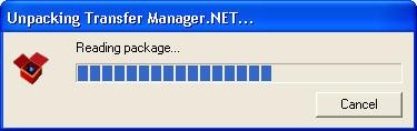 The Transfer Manager.NET InstallShield Wizard displays. Click Next.