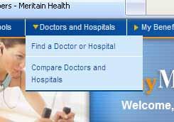 Accessing the Doctor and/or Hospital Search The Doctor Search function allows members to search for physicians in their network. The Hospital Search function allows members to locate hospitals. 1.