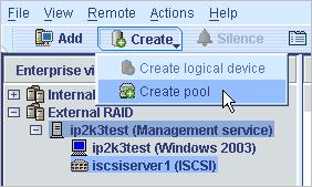 25 Step 6: Create Storage Pools This section describes how to create storage pools on your iscsi Storage Appliance using express configuration.