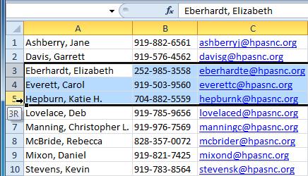 Note: By default, Excel formats inserted columns with the same formatting as the column to the left of
