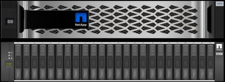 Figure 12) New-generation NetApp EF570 all-flash array with bezel on and off.