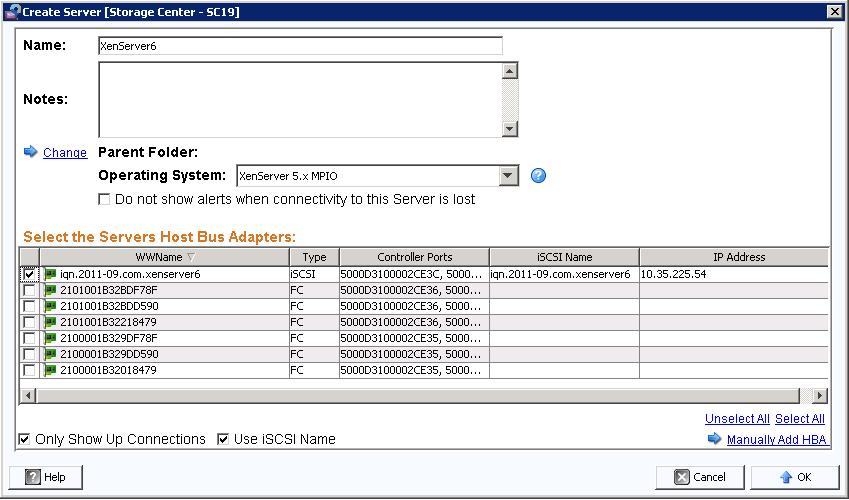Configure Server Objects in Enterprise Manager Follow the steps below to configure the server object for access to the Storage Center 1.