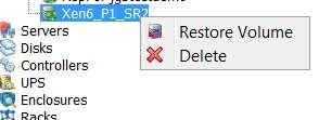 volume and choose delete. Figure 57, Delete Volume from Recycle Bin 30. Confirm the delete by clicking Yes. 31.