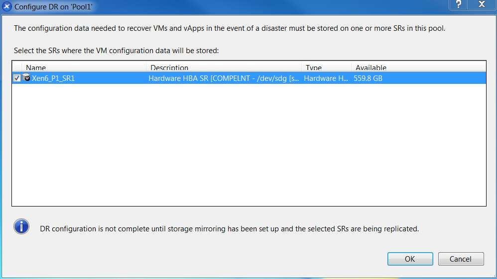 After the VM and vapps have been configured the Volumes can be replicate to the secondary DR site. This process is simplified with Dell Compellent Enterprise Manager (EM) GUI.