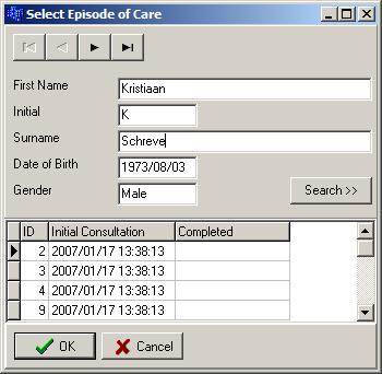 5.4.2 Open an Episode of Care for Management To open a created episode of care, follow these commands on the menu bar: Episode > Open The Select Episode of Care screen will be shown (Figure 11).