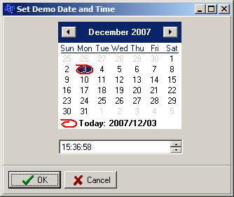 Figure 16 Set Assessment Date and Time Screen Available only on version that allow demo episodes of care Note that, unless the episode is a Demo (only available in some versions of the software), the