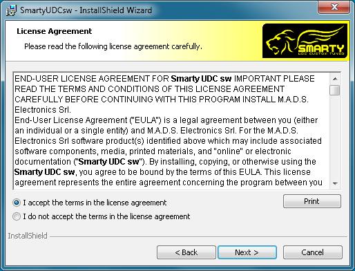 2.2.3 In the window License agreement, select I accept the terms in