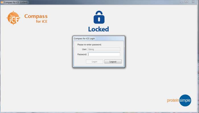 Logging In to Compass for ice page 393 Locking and Unlocking the Application You can click the Lock button to lock Compass for ice and prevent access by other users.