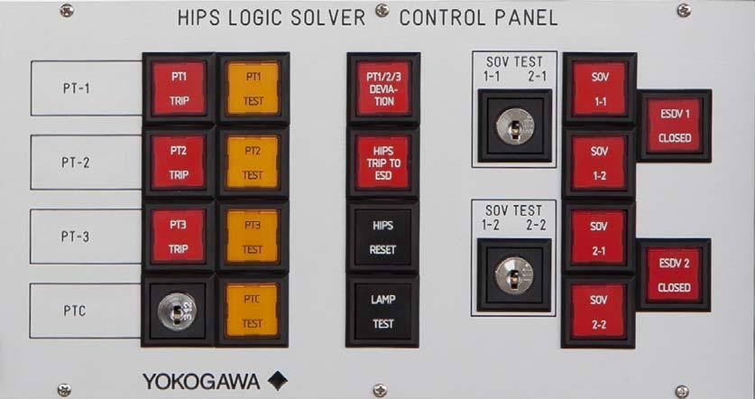 HI-100-00 5 of 10 Figure 4 HIPS logic solver control panel The HIPS control panel is included in the logic solver rack which is located inside the cabinet.