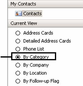 Click CATEGORIES OR Right-click the contact Click CATEGORIES Tick the appropriate category 4.15.