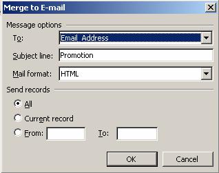 Mail merge in Word This feature can be used in MS Word
