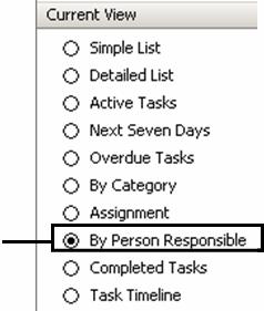 4.18.10 SENDING A TASK STATUS REPORT Activate tasks Switch to BY PERSON RESPONSIBLE view Open the assigned task
