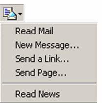 4.27 INTEGRATING OUTLOOK WITH INTERNET EXPLORER Start INTERNET Click MAIL BUTTON on the toolbar Select one of the options Whichever option you select will open up OUTLOOKS 4.