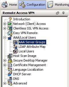 Creating an LDAP-enabled AAA Server Group and its Servers 1. Open Cisco Adaptive Security Device Manager (ASDM) for Cisco ASA. 2.