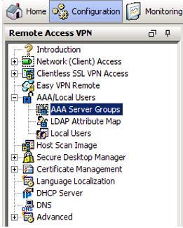 Creating the RADIUS-enabled AAA Server Group and its Servers 1. Open the Cisco Adaptive Security Device Manager (ASDM) for Cisco ASA. 2.