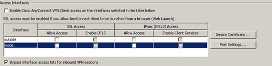 In the right pane, under Access Interface, perform the following steps: a.