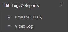 2.7 Logs & Reports The Logs & Reports Page displays the following information.