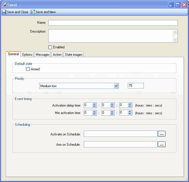 Video Action OnSSI C Cure 9000 Video Integration User Guide Video Action Tasks Creating a Video Action You can create a new Video Action using the Action Tab on the Event Editor.