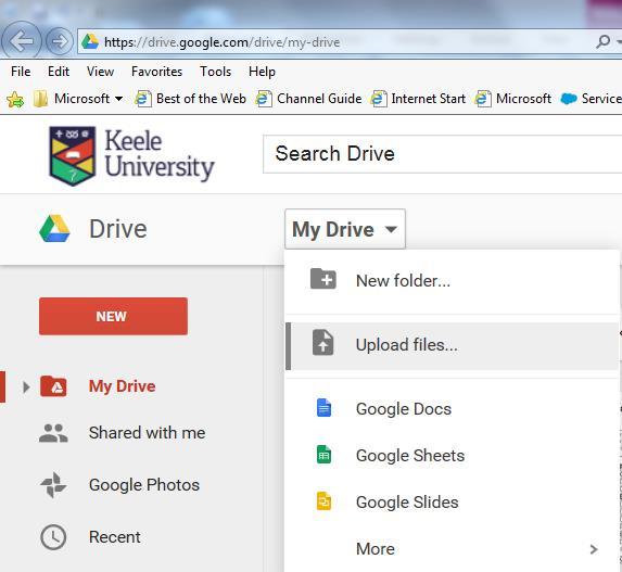To do this, access your Google Drive from your email account by