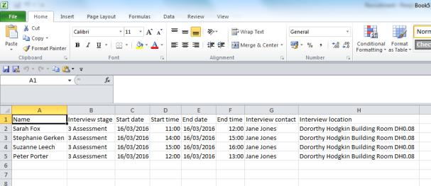 This will transfer the information in to an Excel file, which can be amended and formatted accordingly.