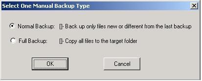 Users can choose to backup all files in the source folder or only the modified files. 1.