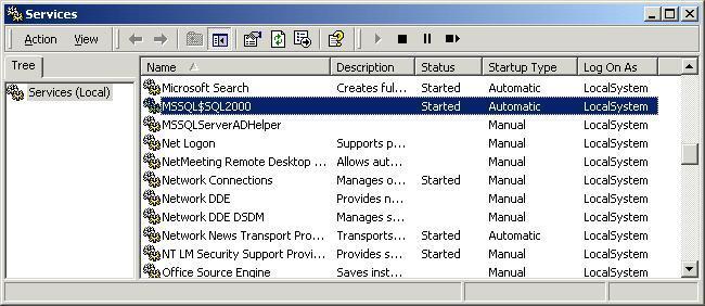 3. Restart the MSSQL service : In our