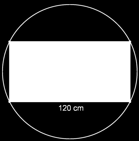 www.mathbeacon.ca 142. Find the area of the circle not covered by 143. the shaded rectangle. 144. by the shaded rectangle. Find the length of AG to the nearest tenth of a millimetre.