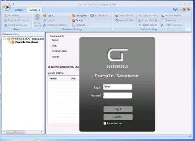 Installation Completed Once you have created a database and profile your CustomTools environment is ready to use.