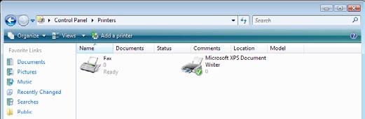 For Windows Vista 2. Go to the control panel, and select Printers.
