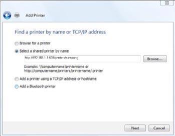Browse through the list to select your printer driver, or click Have Disk if you have your