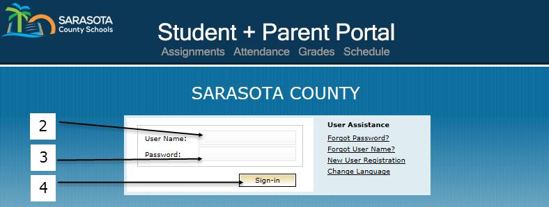 Signing Into the Student or Parent Portal 1 Using your Internet connection (Comcast, Verizon, Bright House etc.) web browser, enter the Parent Portal Web address. https://parentportal.