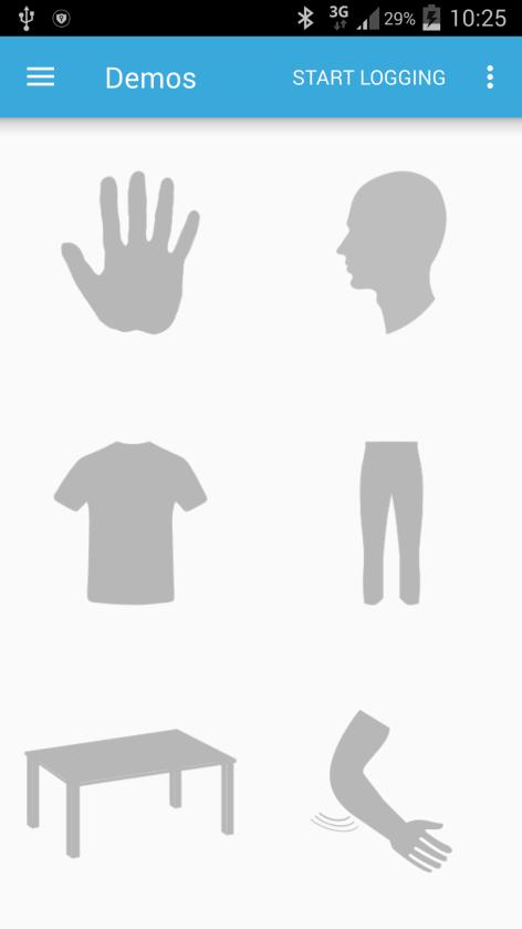 Figure 14: Carry position demo page Mobile application 3.1.6 Gesture recognition This demo requires compatible firmware and you must obtain and load a valid MotionGR license.