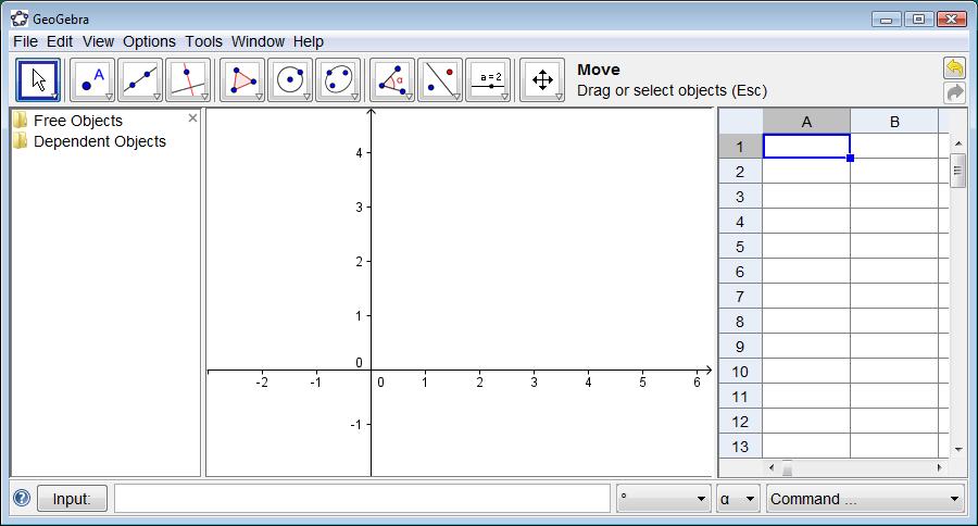 1. Introduction to GeoGebra s Spreadsheet View The dynamic mathematics software GeoGebra provides three different views of mathematical objects: a Graphics view, a, numeric Algebra view and a