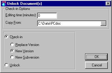 2-10 To use PowerDOCS The Unlock Document(s) dialog box appears. 3 Enter the editing time. 4 Select the directory from where your document must be copied.